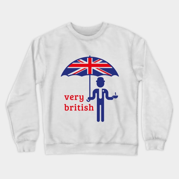 Very British Gentleman (2C) Crewneck Sweatshirt by MrFaulbaum